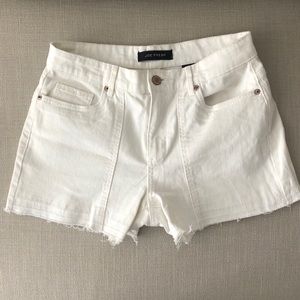 joe fresh | white cutoff shorts